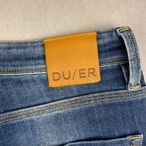 DU/ER Mens Pants 32 Blue Jeans L2X Slim Fit Stretch Performance Denim 32x32 - Picture 13 of 13